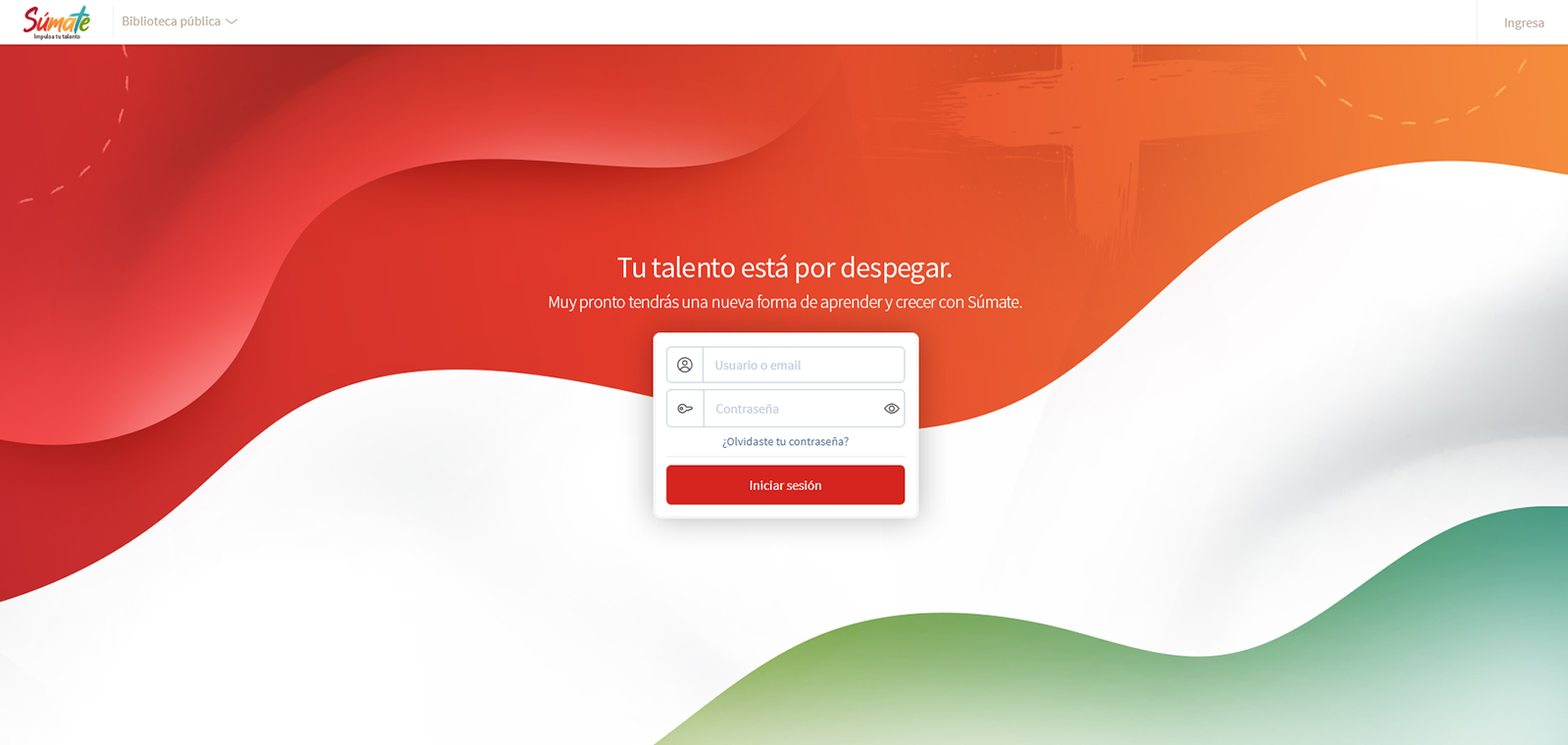 Inicio sesión Súmate
